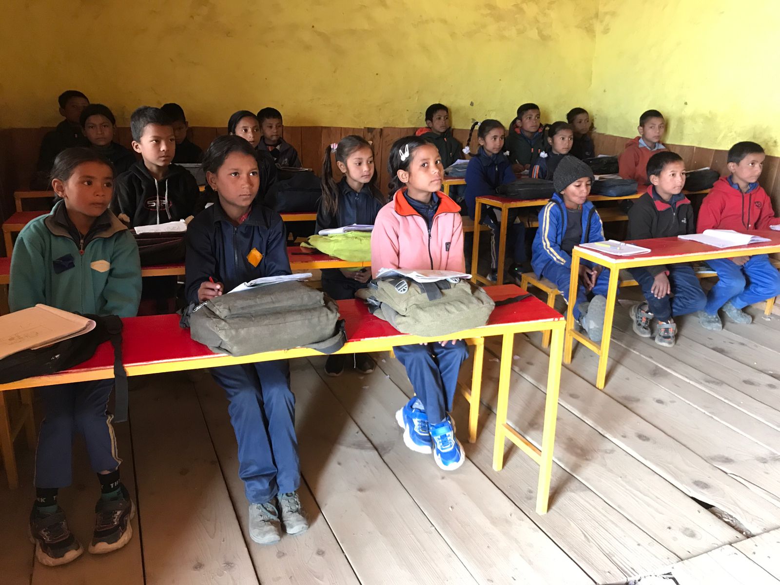 Nepal Schulgebäude im Bau